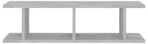 2 db betonszürke szerelt fa fali polc 75 x 18 x 20 cm