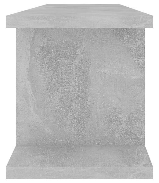 2 db betonszürke szerelt fa fali polc 75 x 18 x 20 cm