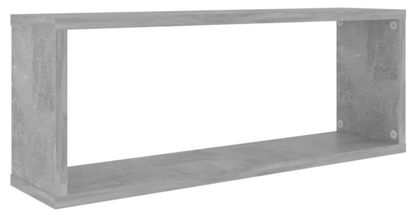 4 db betonszürke szerelt fa négyszögű fali polc 60 x 15 x 23 cm