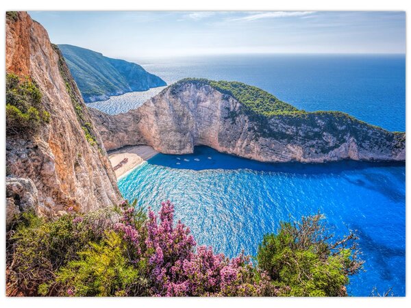 Kép - Navagio strand, Görögország (70x50 cm)