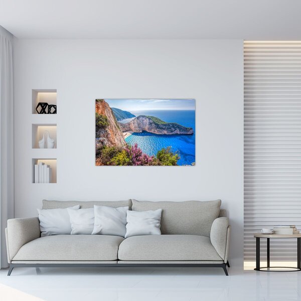 Kép - Navagio strand, Görögország (90x60 cm)
