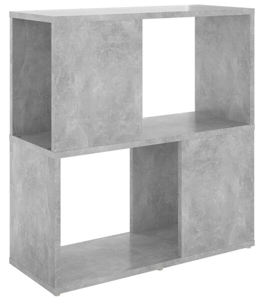 Betonszürke szerelt fa könyvszekrény 60 x 24 x 63 cm