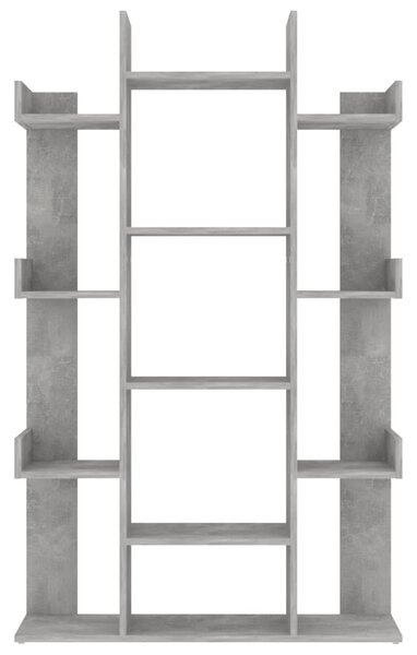 Betonszürke szerelt fa könyvszekrény 86 x 25,5 x 140 cm