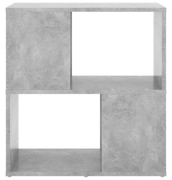 Betonszürke szerelt fa könyvszekrény 60 x 24 x 63 cm
