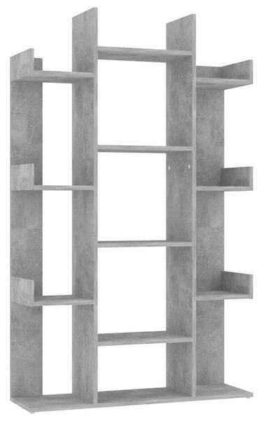 Betonszürke szerelt fa könyvszekrény 86 x 25,5 x 140 cm