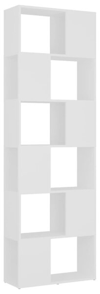 Fehér térelválasztó könyvszekrény 60 x 24 x 186 cm