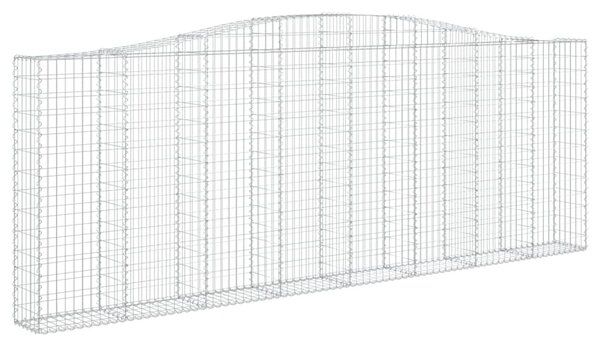 Íves horganyzott vas gabion kosár 400x30x140/160 cm