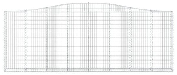 Íves horganyzott vas gabion kosár 400x30x140/160 cm