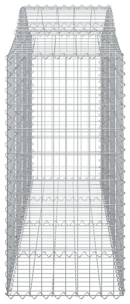 5 db íves horganyzott vas gabion kosár 200 x 50 x 100/120 cm