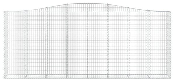 Íves horganyzott vas gabion kosár 400x50x160/180 cm