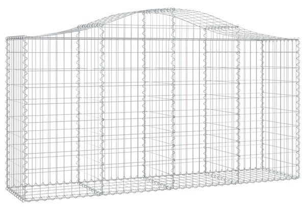 5 db íves horganyzott vas gabion kosár 200 x 50 x 100/120 cm