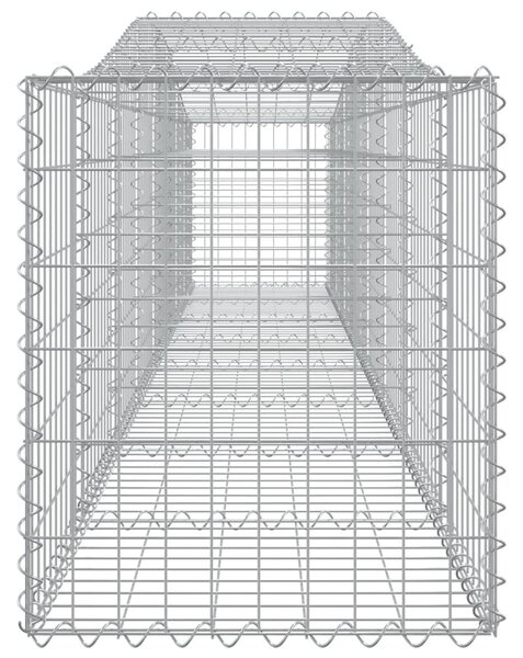 Íves horganyzott vas gabion kosár 400x50x60/80 cm
