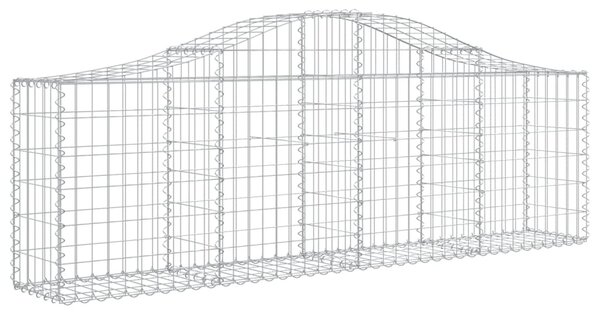 Íves horganyzott vas gabion kosár 200x30x60/80 cm