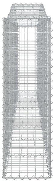 Íves horganyzott vas gabion kosár 400x30x100/120 cm
