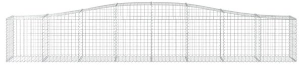Íves horganyzott vas gabion kosár 400x50x60/80 cm