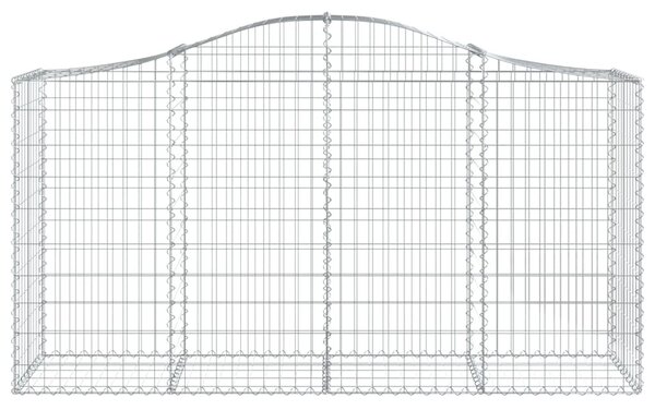 5 db íves horganyzott vas gabion kosár 200 x 50 x 100/120 cm