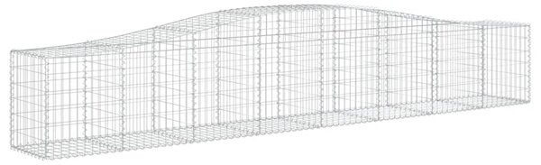 Íves horganyzott vas gabion kosár 400x50x60/80 cm