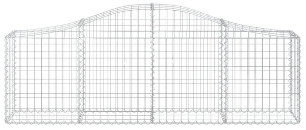Íves horganyzott vas gabion kosár 200x30x60/80 cm
