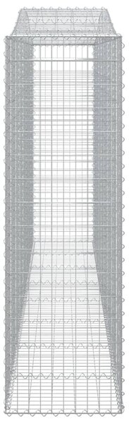2 db íves horganyzott vas gabion kosár 400x50x160/180 cm