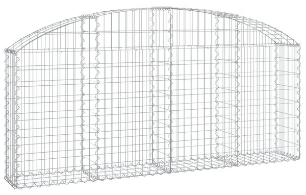 Íves horganyzott vas gabion kosár 200x30x80/100 cm