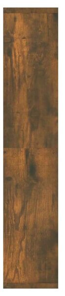 Füstös tölgy színű tükrös szekrény led-ekkel 91 x 15 x 76,5 cm