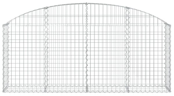 Íves horganyzott vas gabion kosár 200x30x80/100 cm