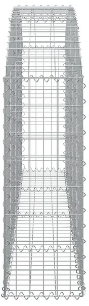 Íves horganyzott vas gabion kosár 200x30x80/100 cm