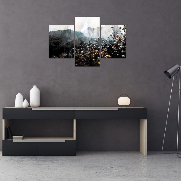 Kép - Vadvirágok illusztrációja (90x60 cm)