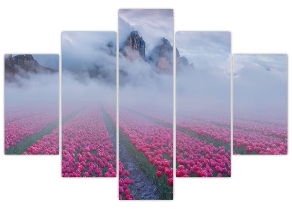 Kép - Tájkép tulipánmezőkkel (150x105 cm)