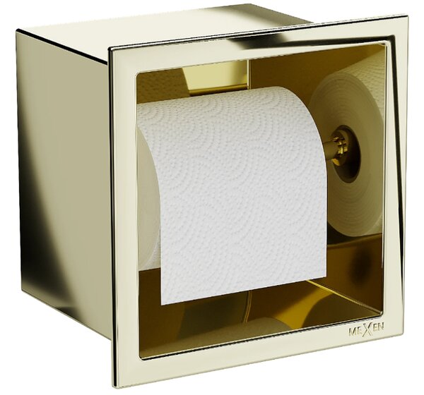 Mexen WALL-P süllyesztett wc papír tartó arany