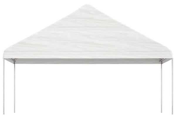 Fehér polietilén pavilon tetővel 5,88 x 2,23 x 3,75 m