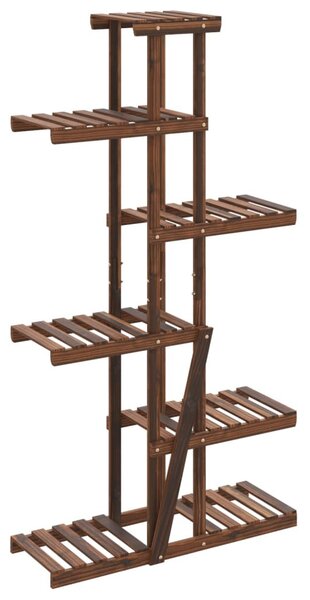Tömör fenyőfa virágtartó állvány 75x25x140,5 cm