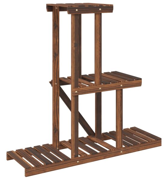 Tömör fenyőfa virágtartó állvány 81 x 25 x 75,5 cm