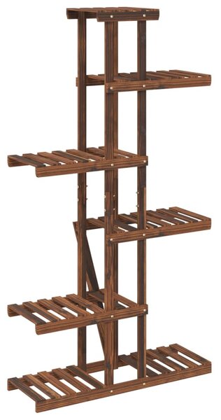 Tömör fenyőfa virágtartó állvány 75x25x140,5 cm