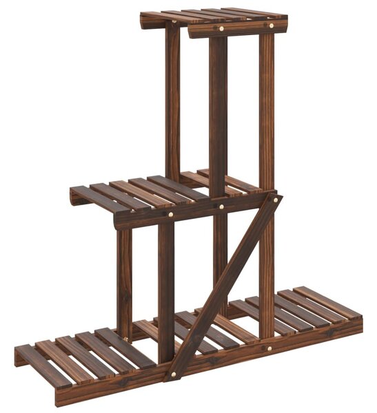 Tömör fenyőfa virágtartó állvány 81 x 25 x 75,5 cm