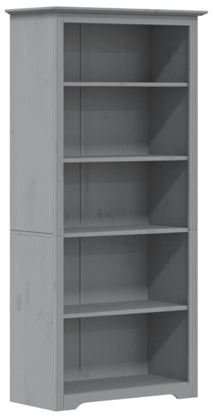 BODO szürke tömör fenyőfa könyvszekrény 82 x 40 x 173 cm
