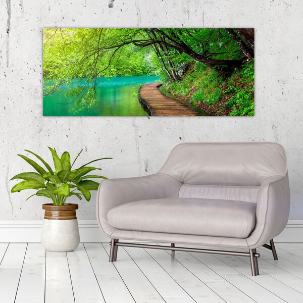 Kép - Plitvicei-tavak (120x50 cm)