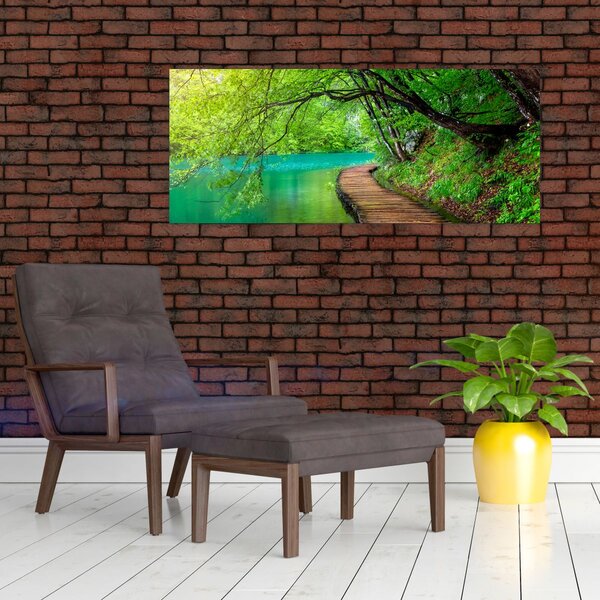 Kép - Plitvicei-tavak (120x50 cm)