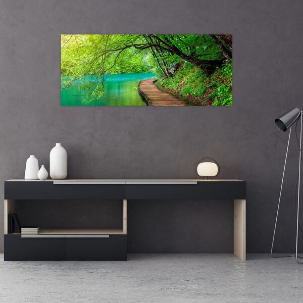 Kép - Plitvicei-tavak (120x50 cm)