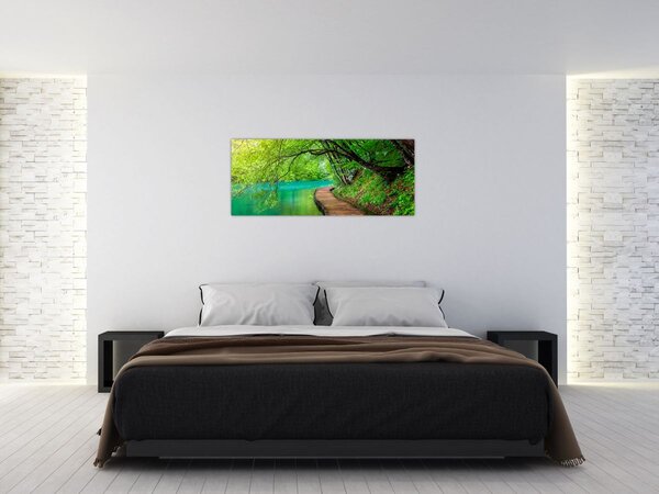 Kép - Plitvicei-tavak (120x50 cm)