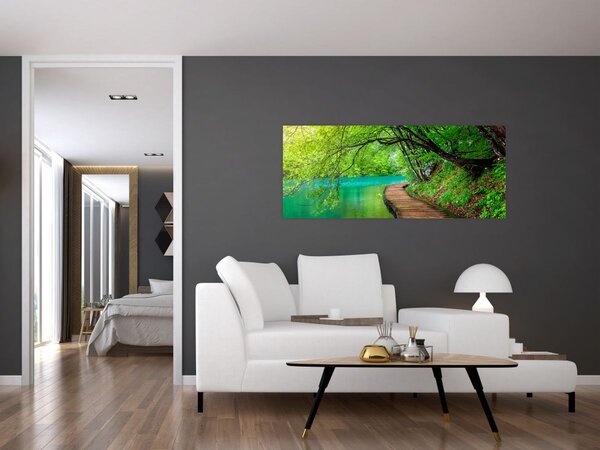 Kép - Plitvicei-tavak (120x50 cm)