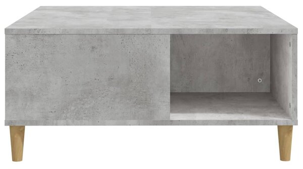 Betonszürke szerelt fa dohányzóasztal 80x80x36,5 cm