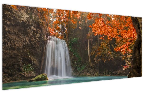 Kép - Vízesés Thaiföldön (120x50 cm)