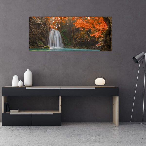 Kép - Vízesés Thaiföldön (120x50 cm)