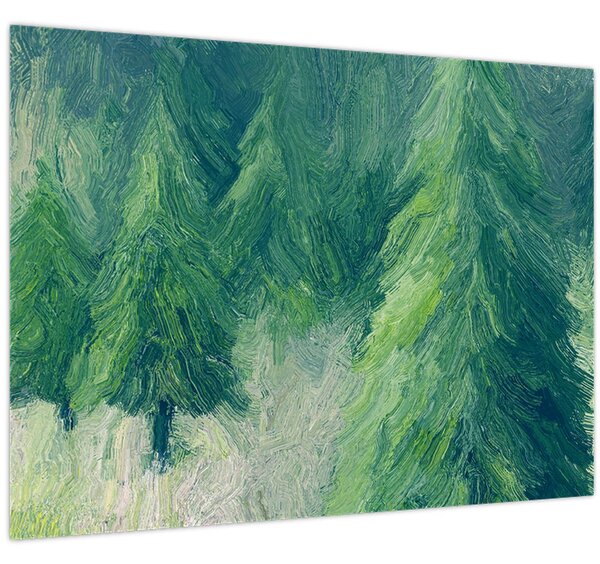 Kép - Festett tűlevelűek (70x50 cm)