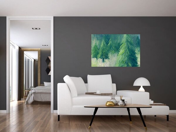 Kép - Festett tűlevelűek (90x60 cm)