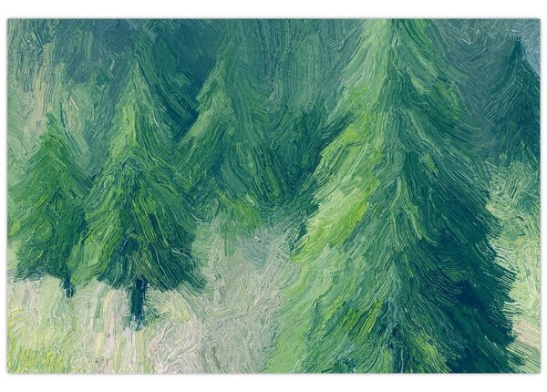 Kép - Festett tűlevelűek (90x60 cm)