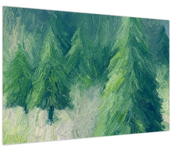 Kép - Festett tűlevelűek (90x60 cm)