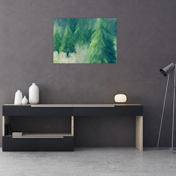 Kép - Festett tűlevelűek (70x50 cm)