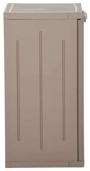 Barna pp rattan kerti tárolószekrény 65 x 45 x 88 cm
